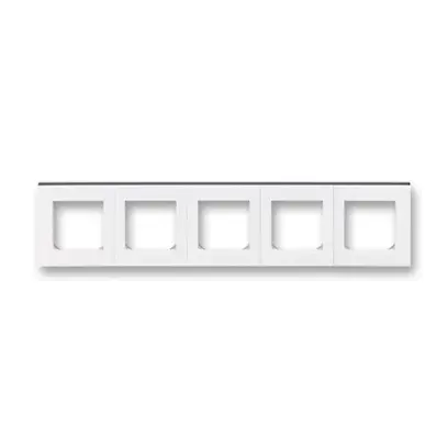 3901H-A05050 62  Rámeček pro elektroinstalační přístroje, pětinásobný, bílá / kouřová černá